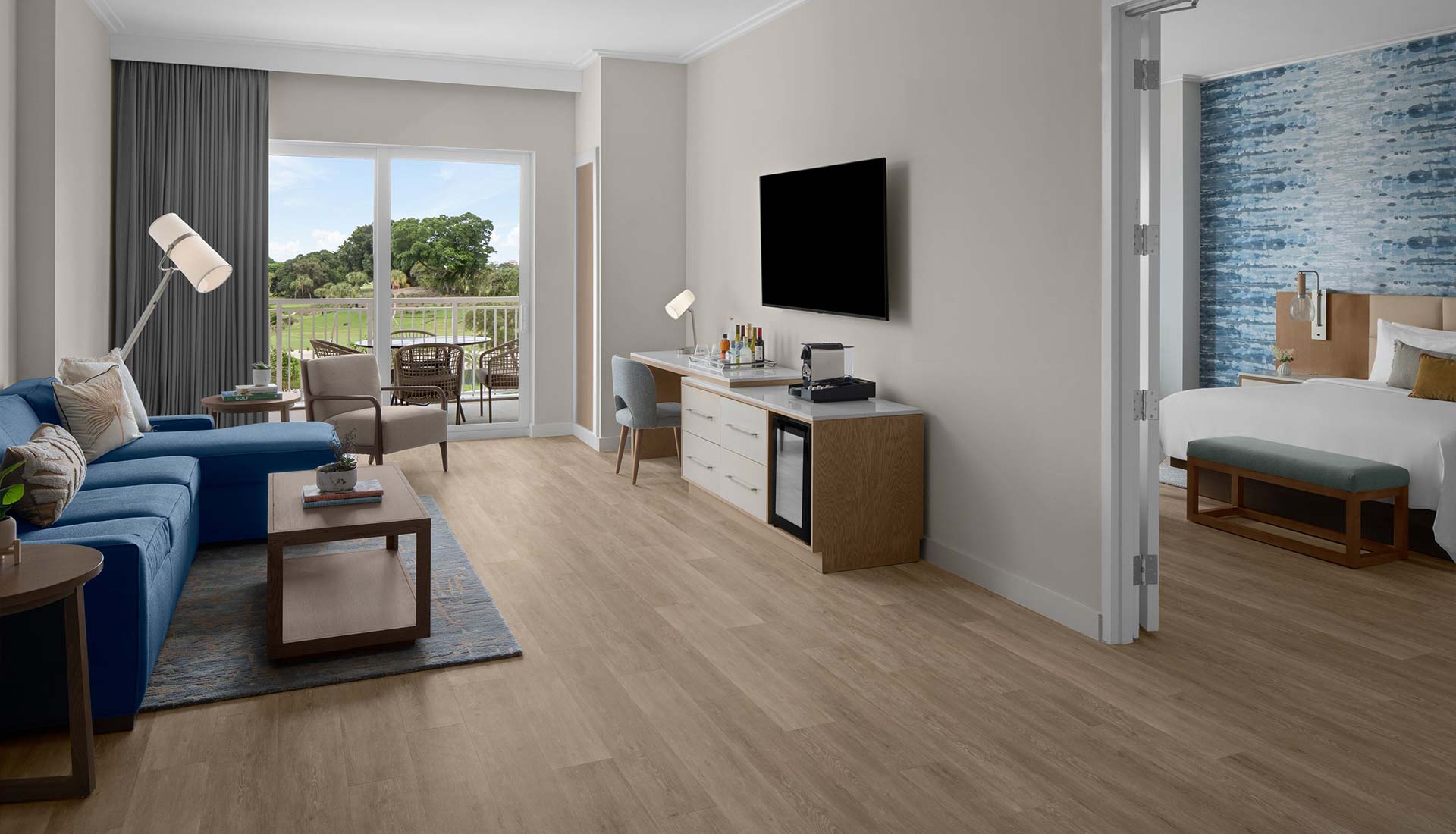 The Belgrove Guestroom King Suite With Sofa Bed Living View