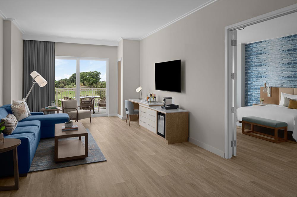 The Belgrove Guestroom King Suite With Sofa Bed Living View
